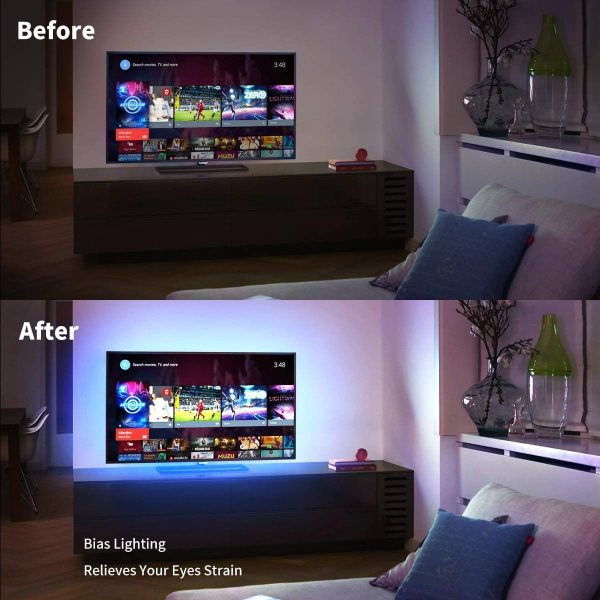 3M LED Strip Lights Rope Light for TV, Gaming and Computer (Lights Strip App with Remote Control)