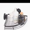 2 Pack Round Corner Shower Caddy Shelf Basket Rack with Premium Vacuum Suction Cup No-Drilling for Bathroom and Kitchen