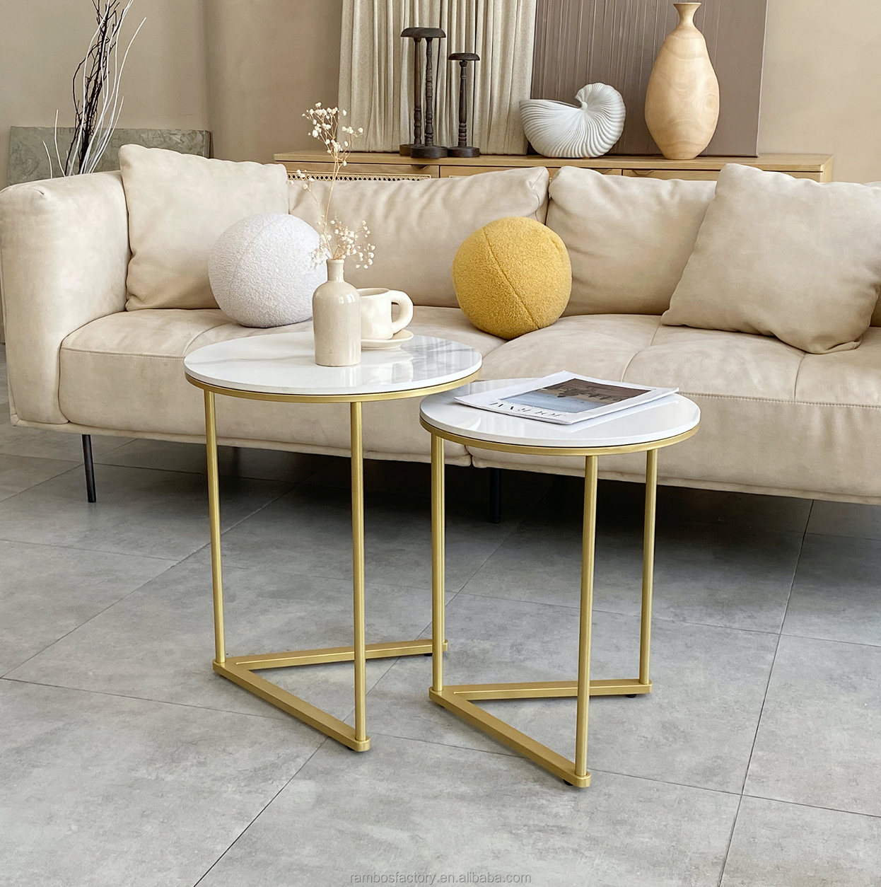 Nala Gold Nested Side Table Set