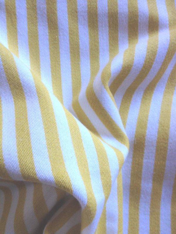 Dandi Mustard Yellow & White Striped Cushion Cover 40x40cm