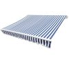Awning Top Sunshade Canvas Blue & White 3 x 2.5m