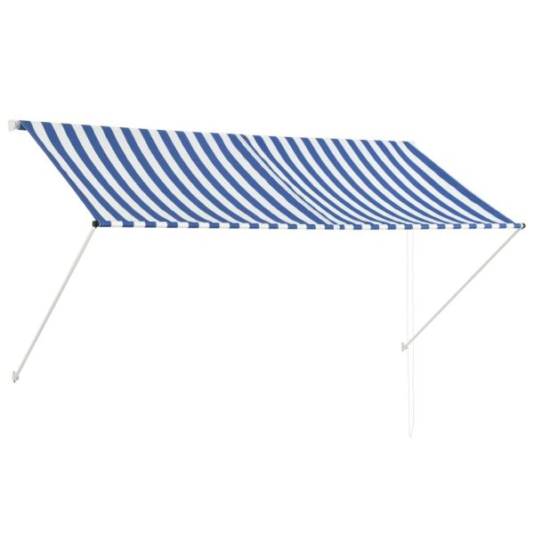 Retractable Awning 250×150 cm Blue and White