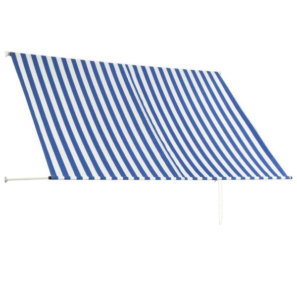 Retractable Awning 250×150 cm Blue and White
