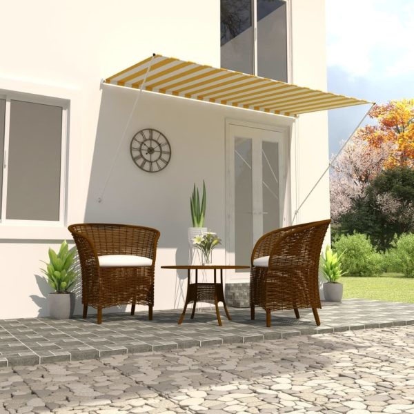 Retractable Awning 250×150 cm Yellow and White