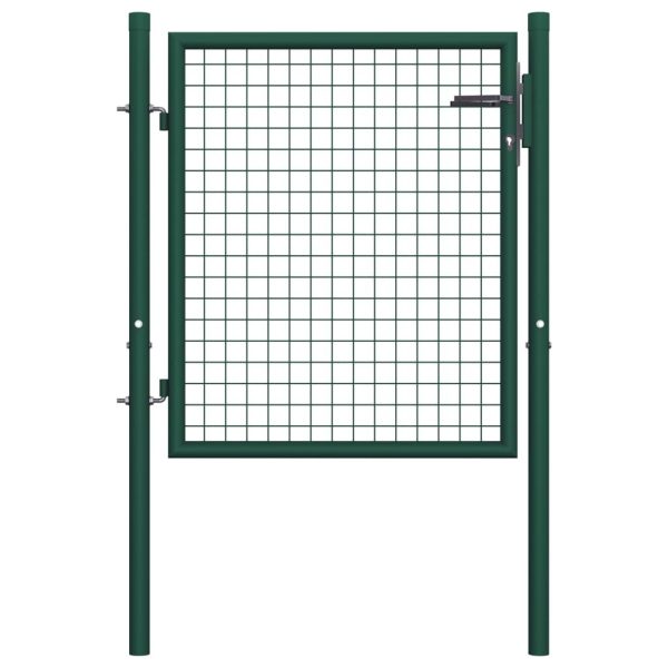 Fence Gate Steel 100×75 cm Green