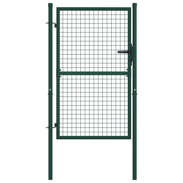 Fence Gate Steel 100×125 cm Green