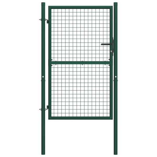 Fence Gate Steel 100×150 cm Green