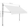 Manual Retractable Awning with LED 300 cm Cream