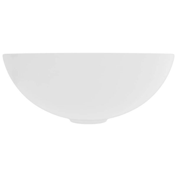 Bathroom Sink Ceramic Matt Round – Matte White