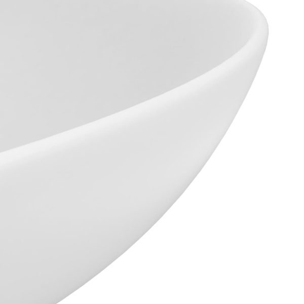 Bathroom Sink Ceramic Matt Round – Matte White