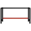 Work Bench Frame Metal 150x57x79 cm Black and Red