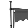 Manual Retractable Awning with LED 200 cm Anthracite