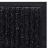Black PVC Door Mat 90 x 150 cm