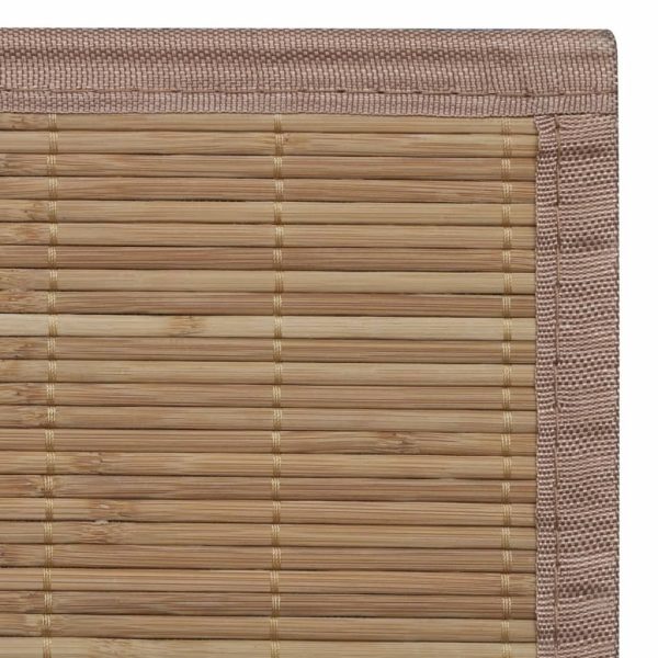 Rectangular Brown Bamboo Rug 150 x 200 cm