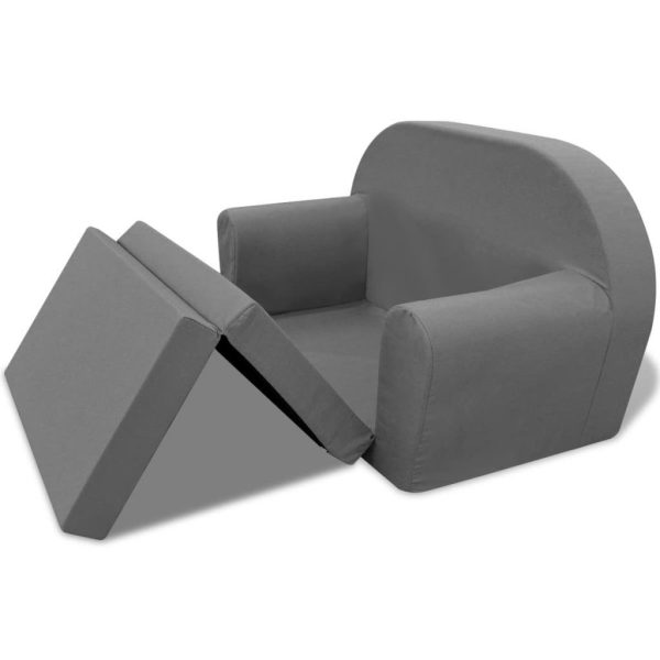 Kids’ Flip-Out Lounge Chair Grey