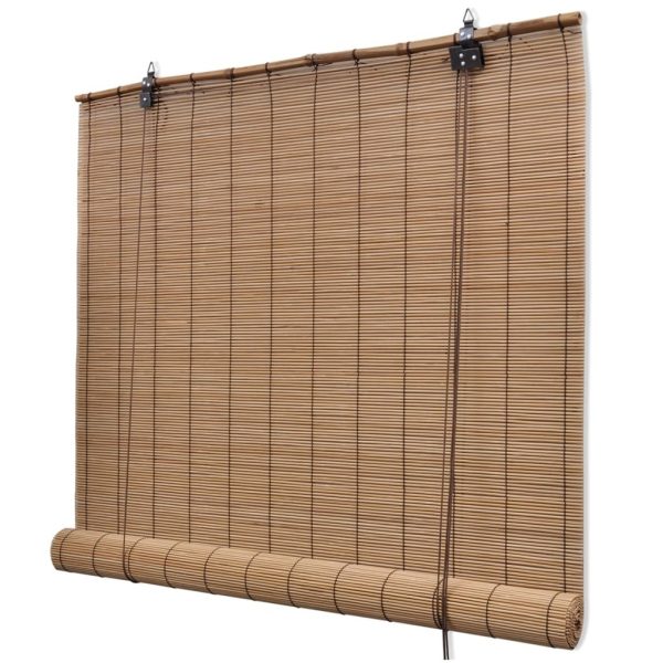 Roller Blind Bamboo 150×160 cm Brown