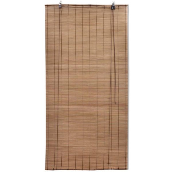 Roller Blind Bamboo 80×220 cm Brown