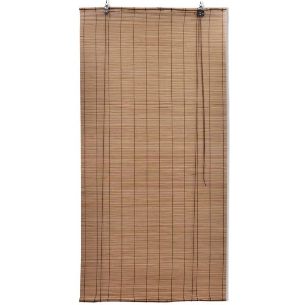 Roller Blind Bamboo 100×220 cm Brown