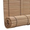 Roller Blind Bamboo 100×220 cm Brown