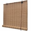 Roller Blind Bamboo 140×220 cm Brown