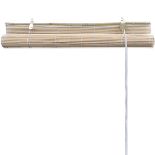 Roller Blind Bamboo 80×220 cm Natural