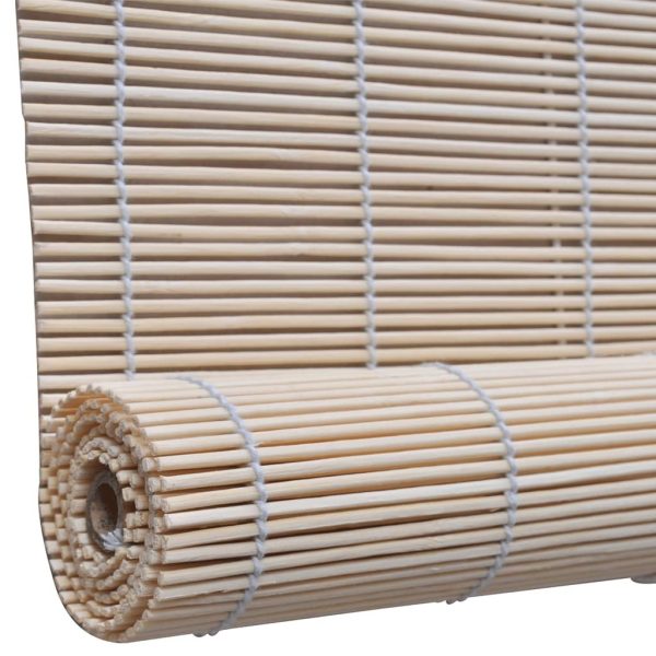 Roller Blind Bamboo 140×220 cm Natural
