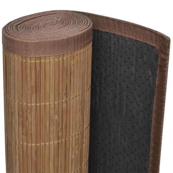 Rug Bamboo 100×160 cm Brown
