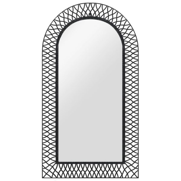 Wall Mirror Arched 60×110 cm Black