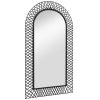 Wall Mirror Arched 60×110 cm Black