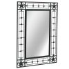 Wall Mirror Rectangular 50×80 cm Black