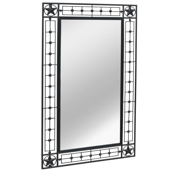 Wall Mirror Rectangular 60×110 cm Black