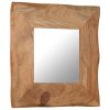 Cosmetic Mirror 50×50 cm Solid Acacia Wood