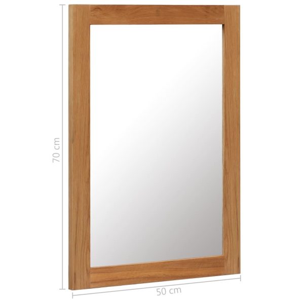 Mirror 50×70 cm Solid Oak Wood