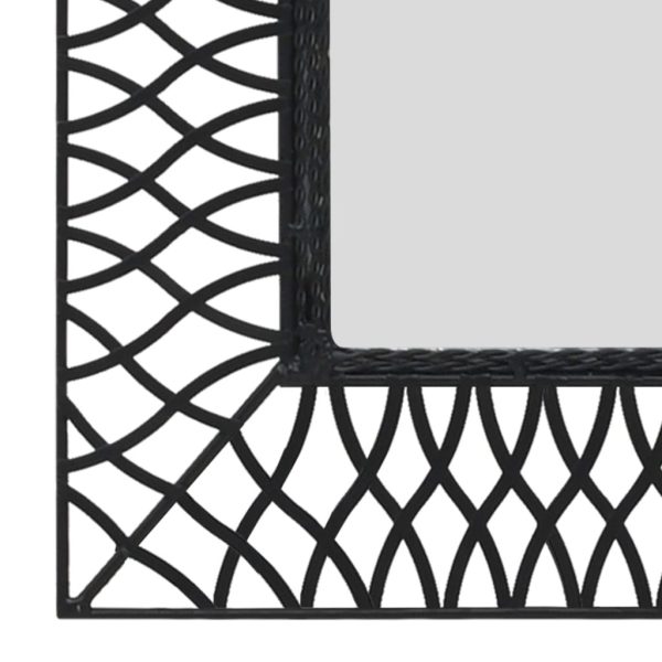 Garden Wall Mirror Arched 60×110 cm Black