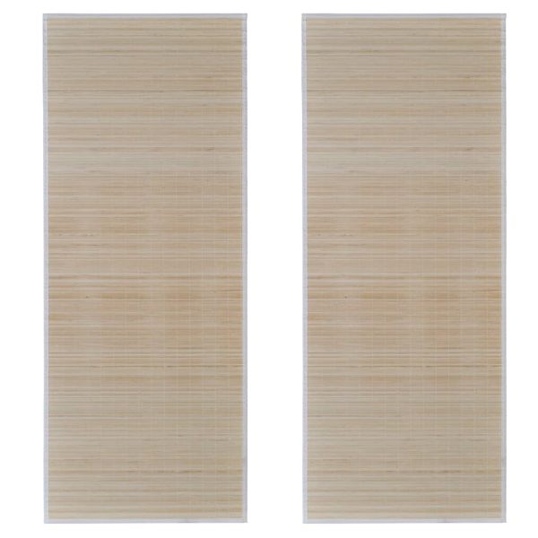 Rectangular Natural Bamboo Rugs 2 pcs 120×180 cm