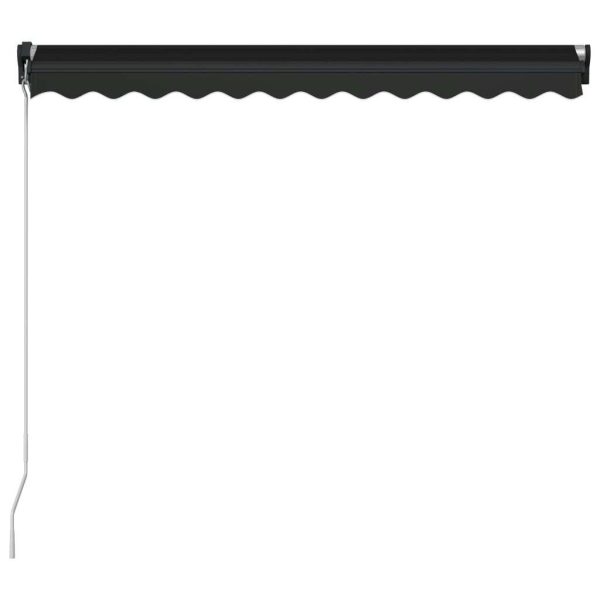 Manual Retractable Awning with LED 300×250 cm Anthracite
