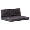 Pallet Floor Cushions 2 pcs Cotton Black