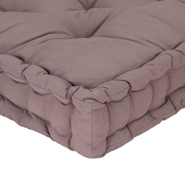 Pallet Floor Cushions 2 pcs Cotton Taupe