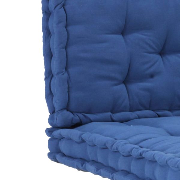 Pallet Floor Cushions 2 pcs Cotton Light Blue