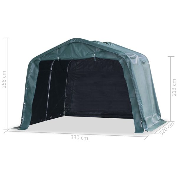 Removable Livestock Tent PVC 550 g/m² 3.3×3.2 m Dark Green