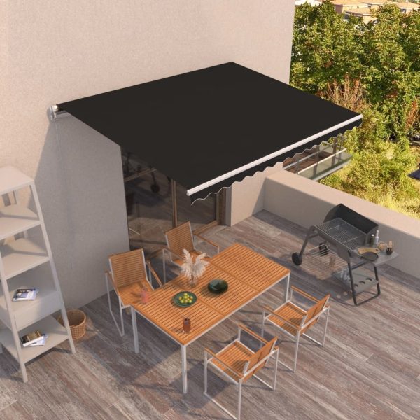 Manual Retractable Awning 400×350 cm Anthracite