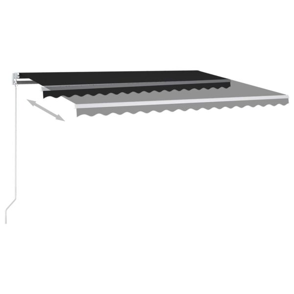 Manual Retractable Awning 400×350 cm Anthracite