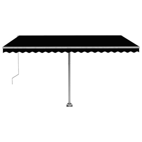 Freestanding Manual Retractable Awning 400×350 cm Anthracite