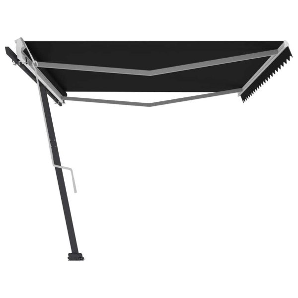 Freestanding Manual Retractable Awning 500×300 cm Anthracite