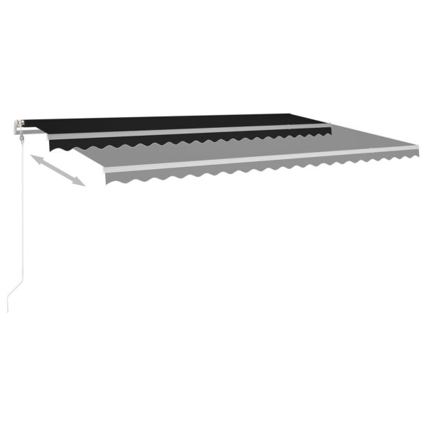 Freestanding Manual Retractable Awning 500×300 cm Anthracite