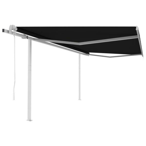 Automatic Retractable Awning with Posts 4×3 m Anthracite