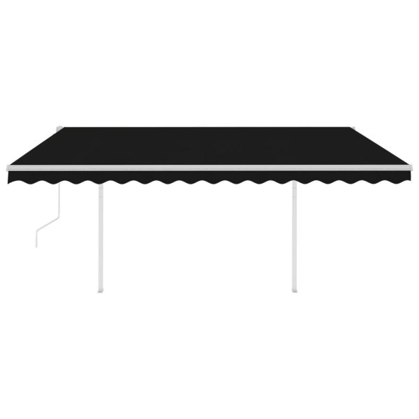 Automatic Retractable Awning with Posts 4×3 m Anthracite