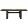 Garden Dining Table 200x100x74 cm Glass and Poly Rattan – Black and Brown