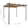 Pergola with Retractable Roof Taupe 3×3 m Steel 180 g/m²