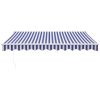 Retractable Awning Blue and White 3×2.5 m Fabric and Aluminium